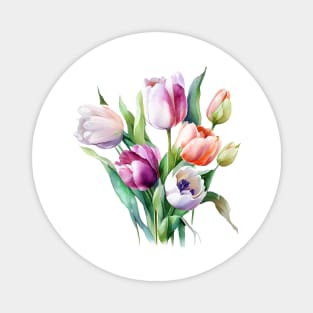 Tulip flowers bouquet Magnet